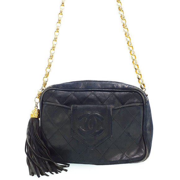 Chanel Matelasse Chain Shoulder Bag Black - Picture 1 of 9
